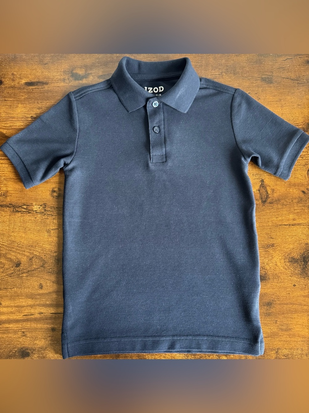 Boys IZOD Polo Shirt Navy Blue XS 6/7 School Uniform Short Sleeve